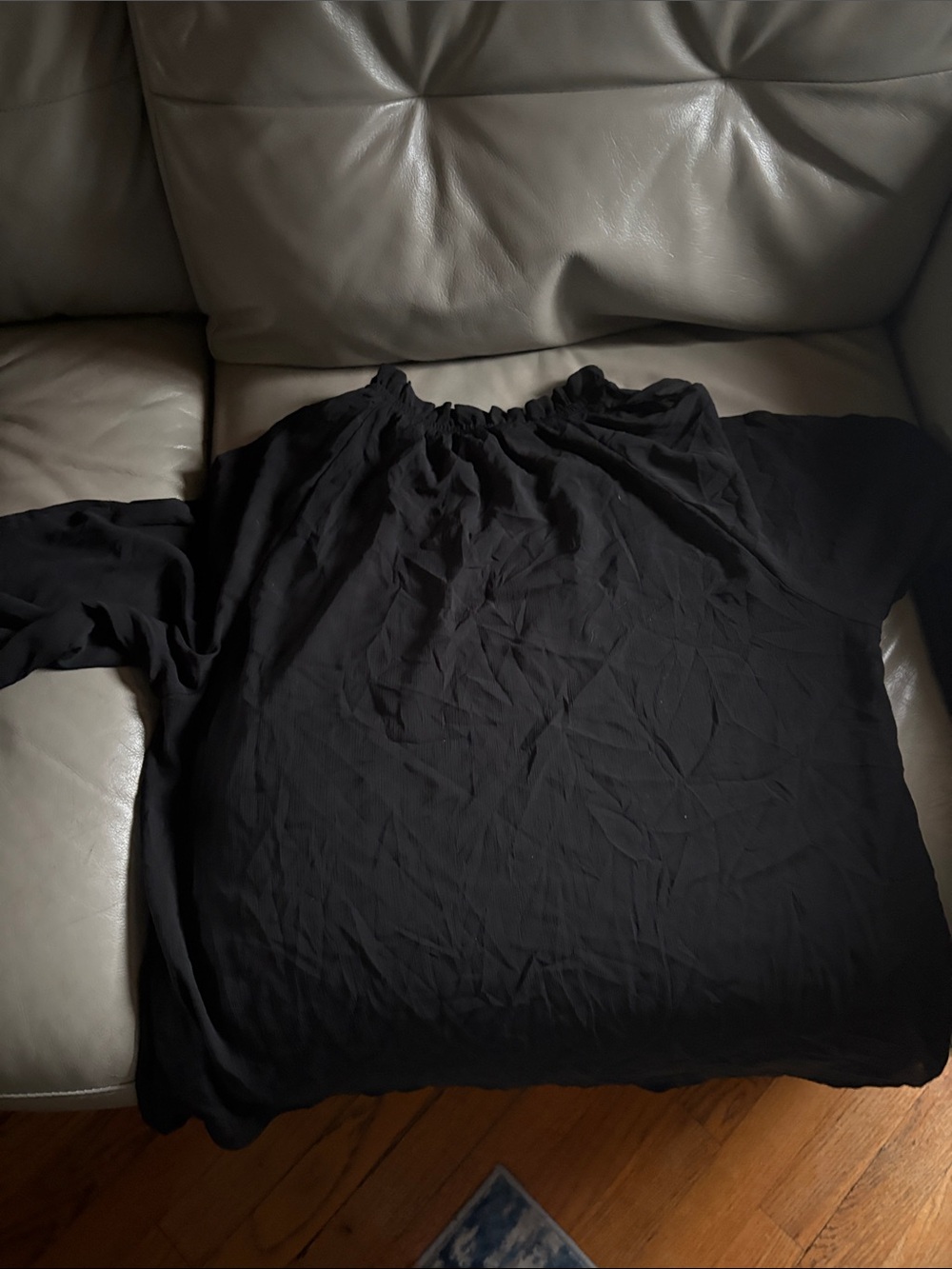 SHEIN Black Long Sleeve Pullover Top with open shoulders